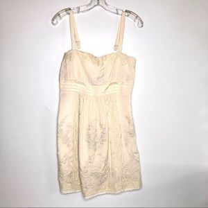 SLIP DRESS IVORY COLORED VINTAGE LOOK LIGHTWEIGHT SUMMERTIME DRESS #123